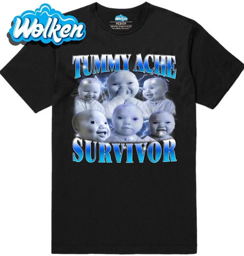 Obrázek produktu Pánské tričko Niche Baby TikTok Meme Tummy Ache Survivor