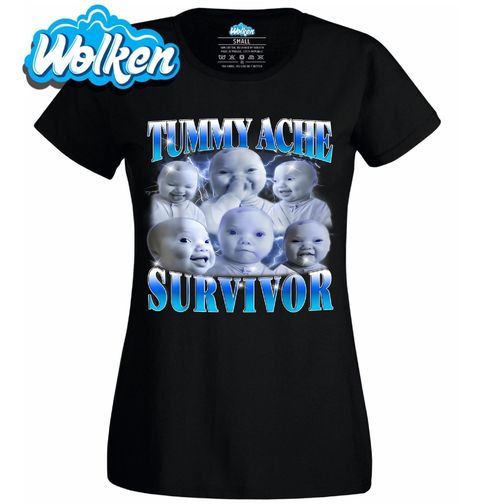 Obrázek produktu Dámské tričko Niche Baby TikTok Meme Tummy Ache Survivor
