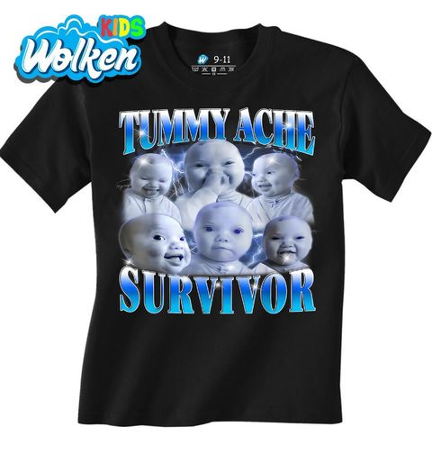 Obrázek produktu Dětské tričko Niche Baby TikTok Meme Tummy Ache Survivor