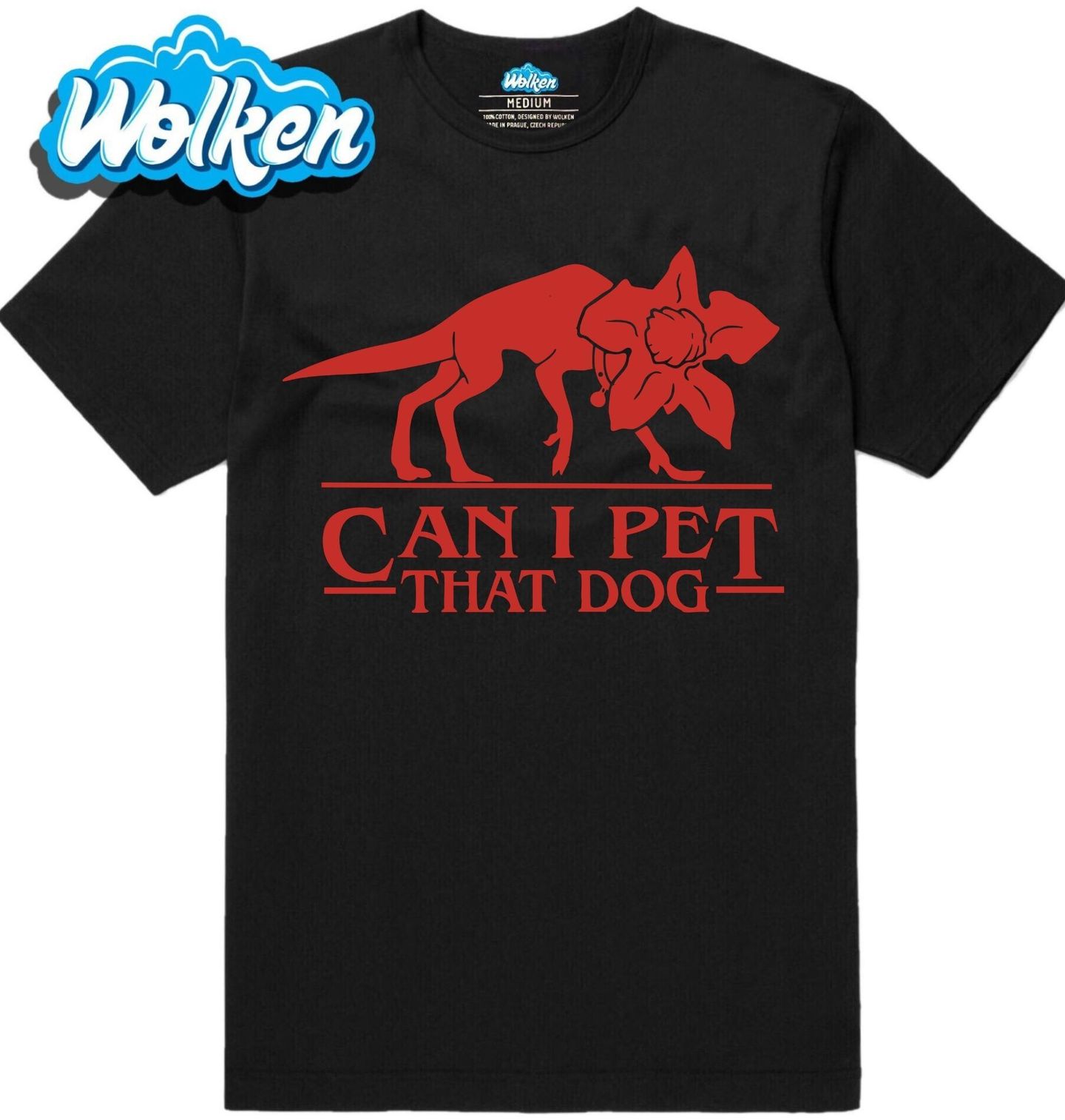 Pánské tričko Demogorgon Can I Pet That Dog Stranger Things.jpg