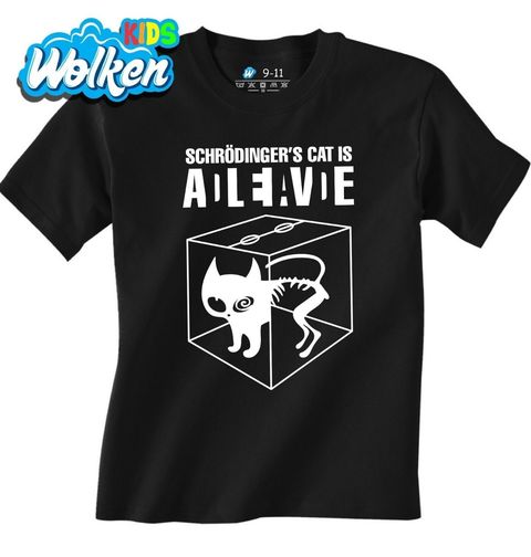 Obrázek produktu Dětské tričko Schrödingerova kočka Živá nebo mrtvá?