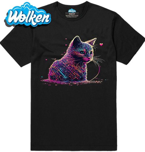 Obrázek produktu Pánské tričko Neonová Kočka Cyber Art