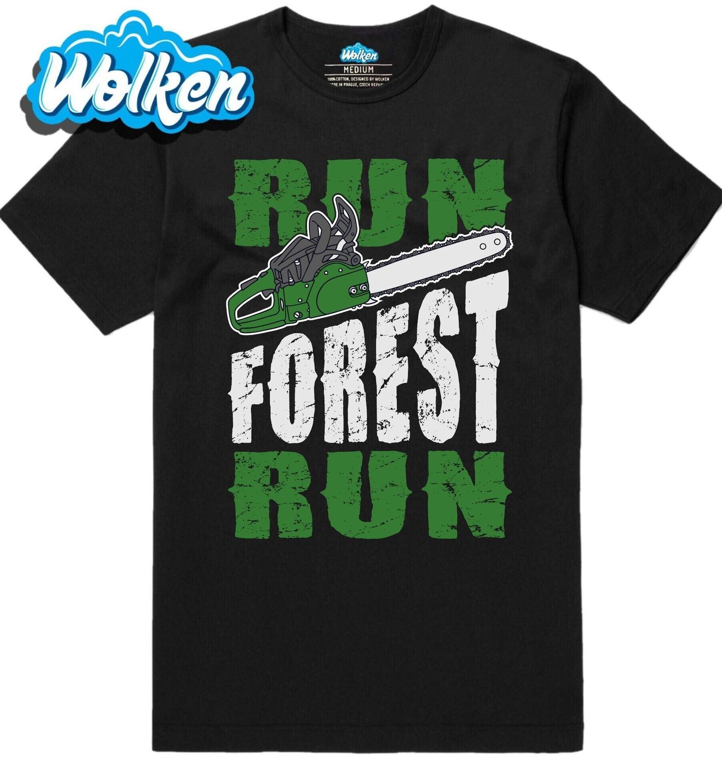 Pánské tričko Motorová Pila Run Forest Run.jpg