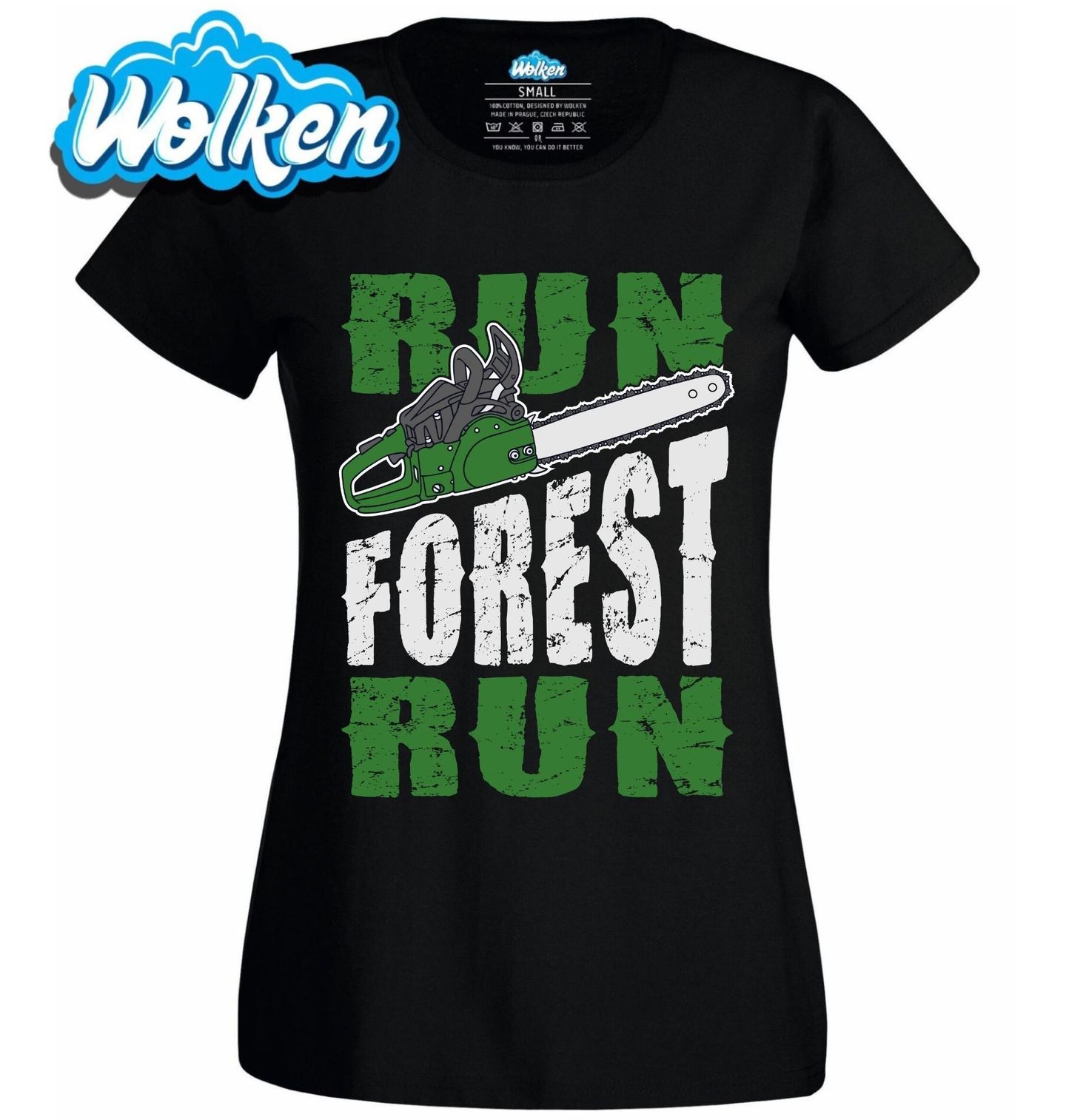 Dámské tričko Motorová Pila Run Forest Run.jpg