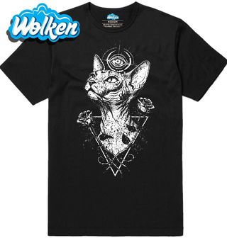 Pánské tričko Mystická Kočka Sphynx s Třetím Okem.jpg