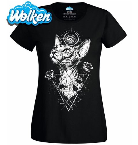 Obrázek produktu Dámské tričko Mystická Kočka Sphynx s Třetím Okem