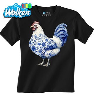 Dětské tričko Modrá Folklórní Slepice.jpg