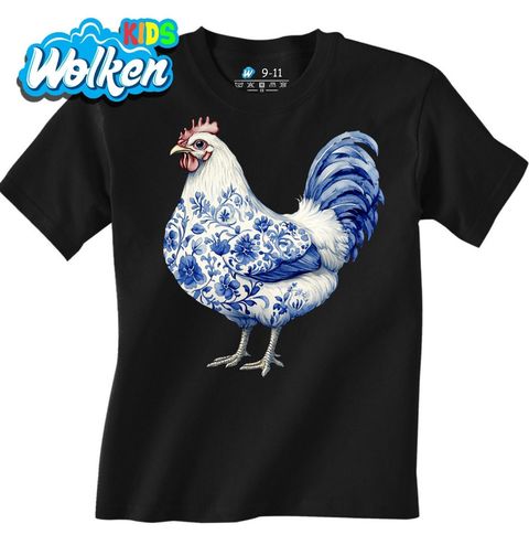 Obrázek produktu Dětské tričko Modrá Folklórní Slepice