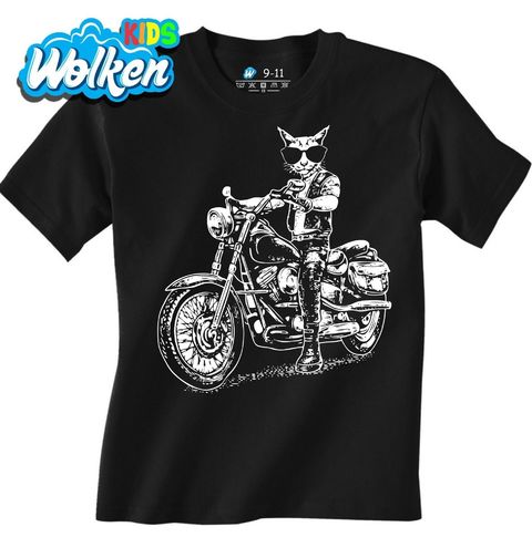 Obrázek produktu Dětské tričko Kočka na Chopperu