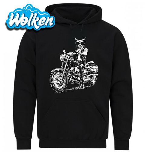 Obrázek produktu Pánská mikina Kočka na Chopperu