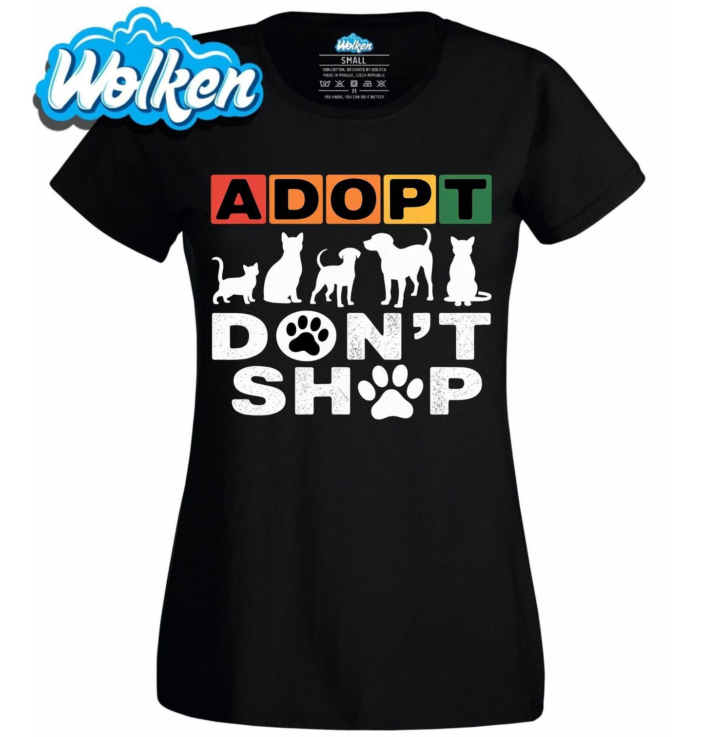 Dámské tričko Adoptuj, nekupuj Adopt Don’t Shop.jpg