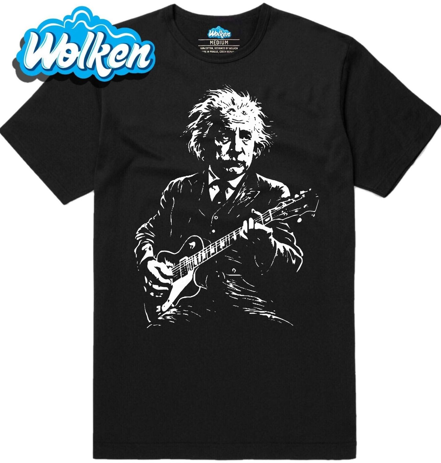 Pánské tričko Albert Einstein s Elektrickou Kytarou.jpg