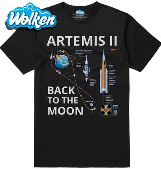 Pánské tričko Vesmírná mise Artemis II Back to the Moon.jpg