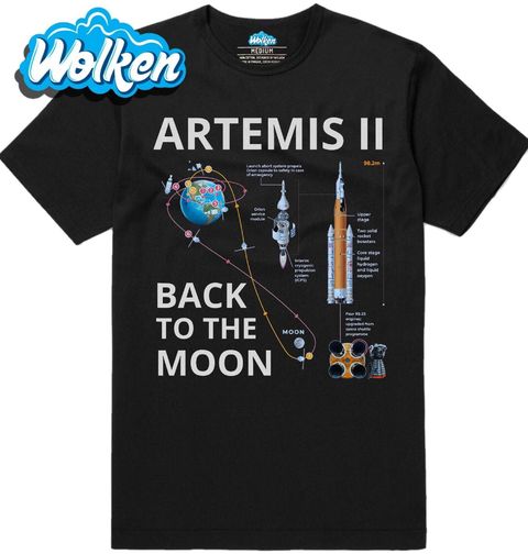 Obrázek produktu Pánské tričko Vesmírná mise Artemis II Back to the Moon