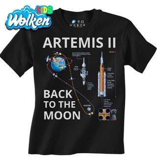Dětské tričko Vesmírná mise Artemis II Back to the Moon.jpg