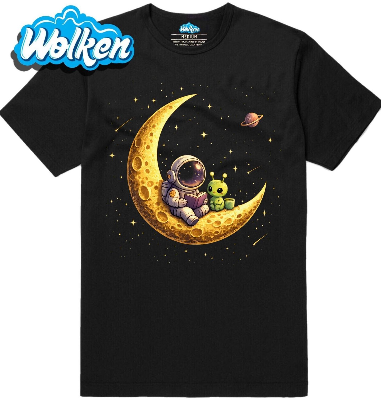 Pánské tričko Astronaut a Mimozemšťan na Měsíci.jpg