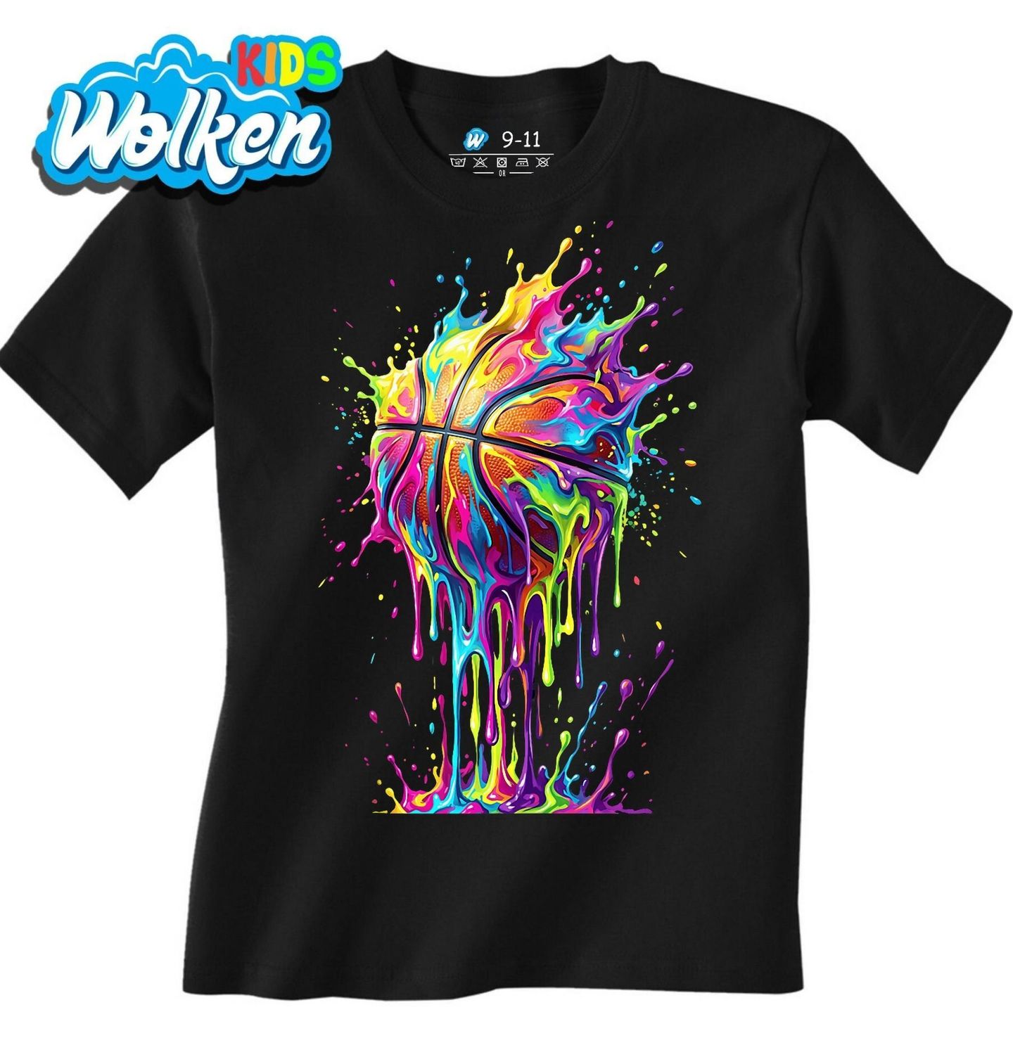 Dětské tričko Basketbalový Míč v Rozteklých Barvách.jpg