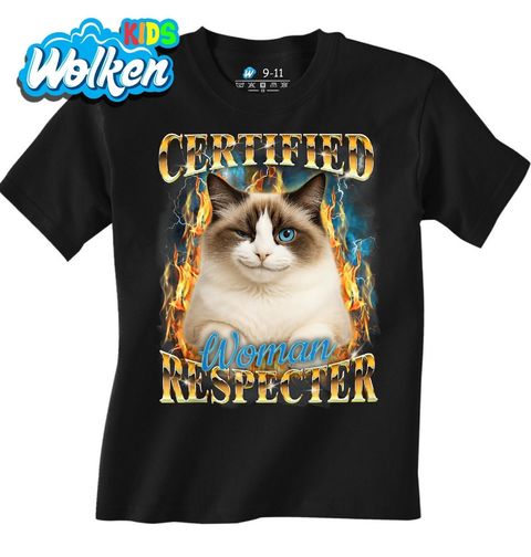 Obrázek produktu Dětské tričko Kočka Ragdoll Certified Woman Respecter