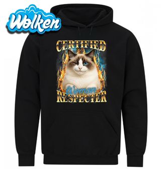 Mikina Kočka Ragdoll Certified Woman Respecter.jpg
