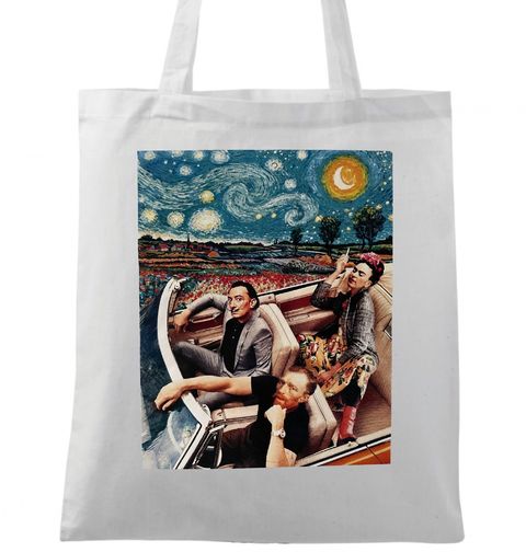 Obrázek produktu Bavlněná taška Umělecká jízda Vincent van Gogh, Salvador Dalí a Frida Kahlo