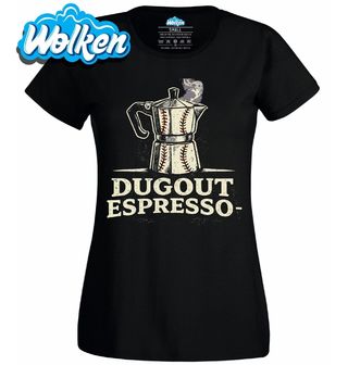 Dámské tričko Baseballové Espresso ze Střídačky Dugout Espresso.jpg