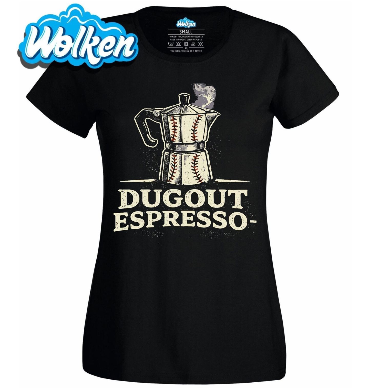 Dámské tričko Baseballové Espresso ze Střídačky Dugout Espresso.jpg