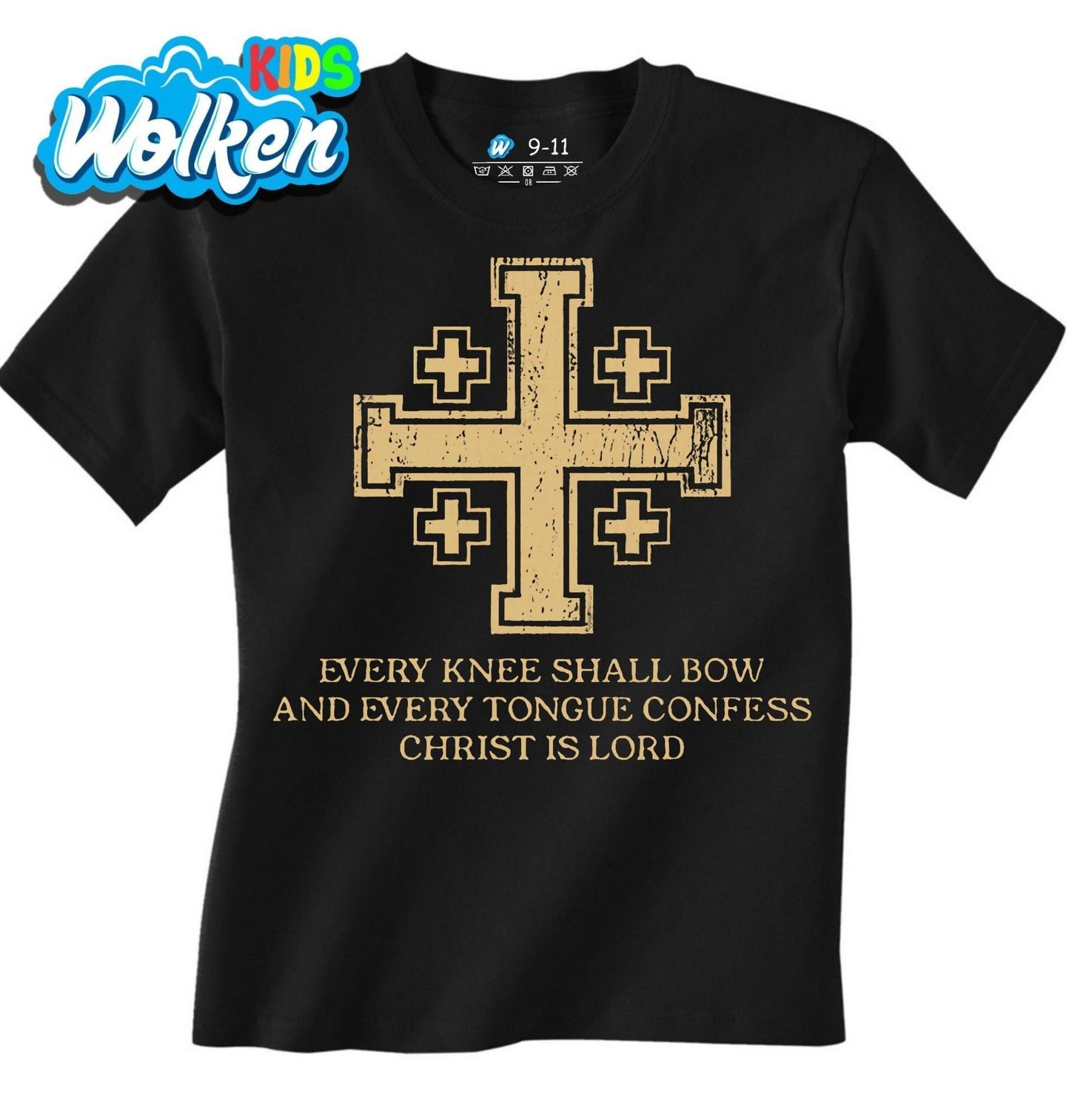 Dětské tričko Jeruzalémský Kříž Christ Is Lord.jpg