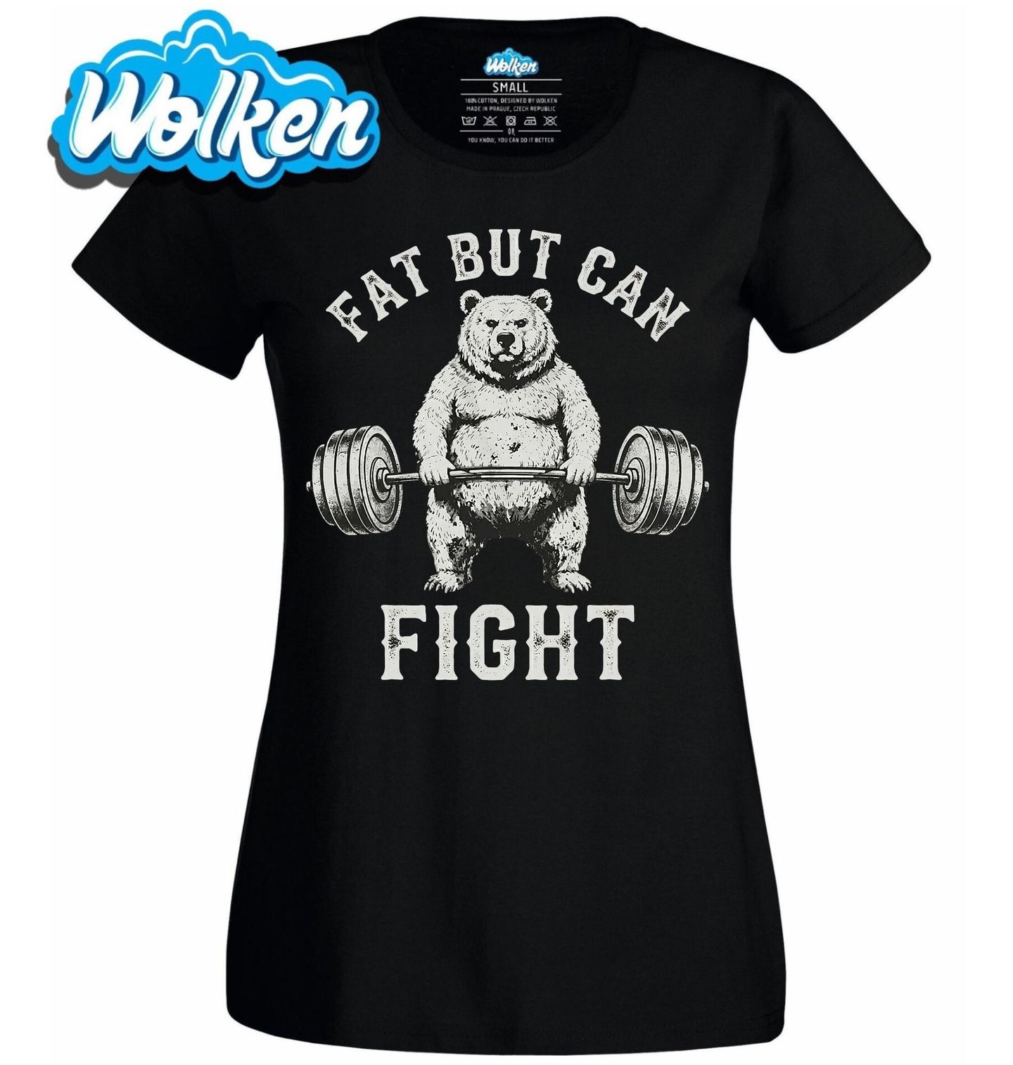 Dámské tričko Silný Medvěd Fat But Can Fight.jpg