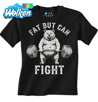 Dětské tričko Silný Medvěd Fat But Can Fight.jpg