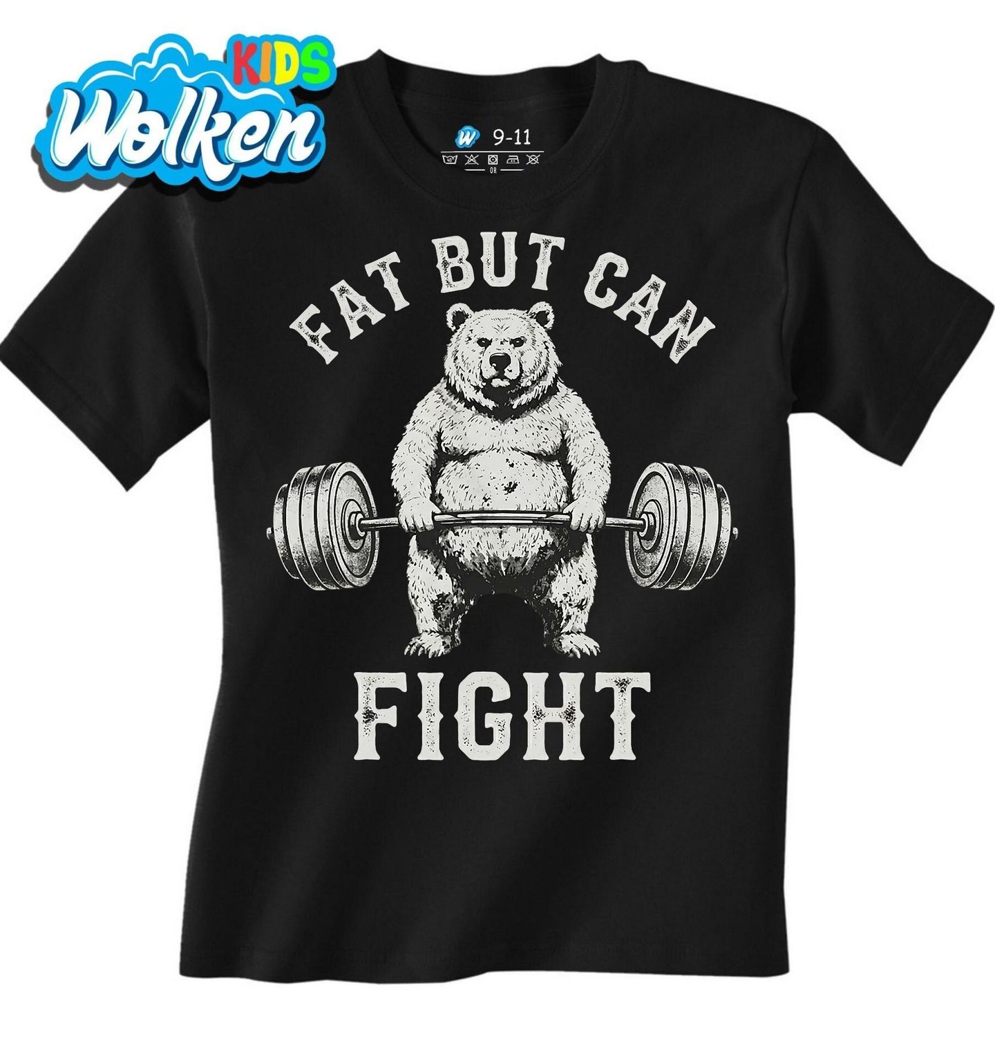 Dětské tričko Silný Medvěd Fat But Can Fight.jpg