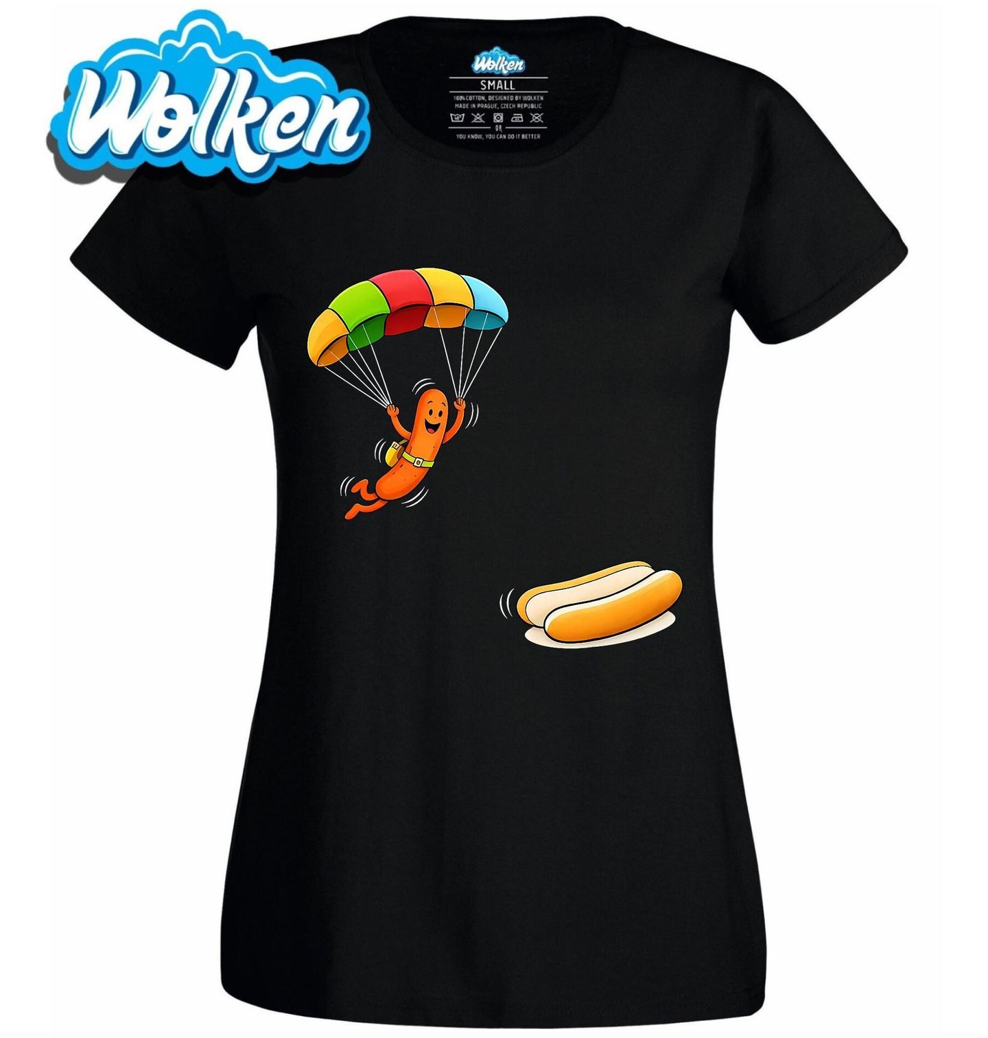 Dámské tričko Létající Párek Skydiving Hotdog.jpg