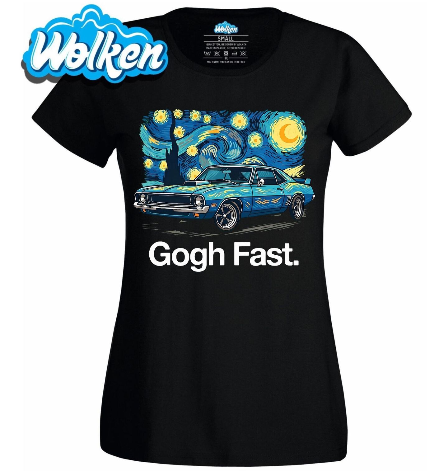 Dámské tričko Muscle Car ve Hvězdné noci.jpg