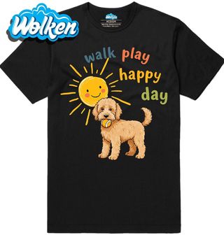 Pánské tričko Goldendoodle na Procházce Walk Play Happy Day.jpg