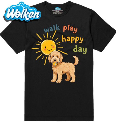 Obrázek produktu Pánské tričko Goldendoodle na Procházce Walk Play Happy Day