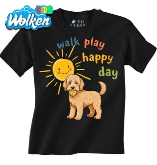 Dětské tričko Goldendoodle na Procházce Walk Play Happy Day.jpg