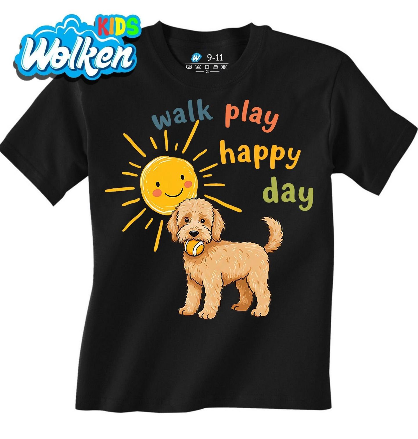 Dětské tričko Goldendoodle na Procházce Walk Play Happy Day.jpg