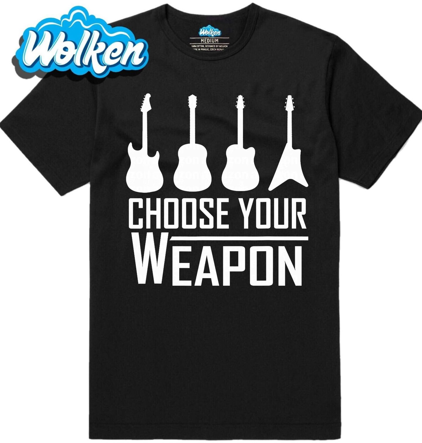 Pánské tričko Vyber si svou Kytaru Choose Your Weapon.jpg