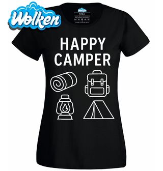 Dámské tričko Milovník Kempování Happy Camper.jpg