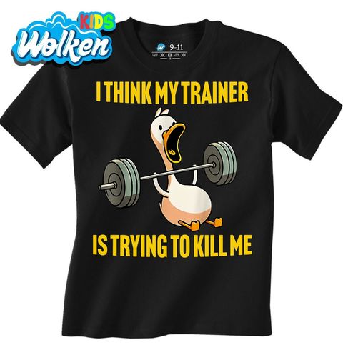 Obrázek produktu Dětské tričko Fitness Husa – Trenér Mě Chce Zabít