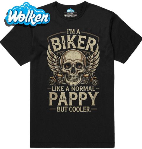 Obrázek produktu Pánské tričko Lebka Táty Motorkáře