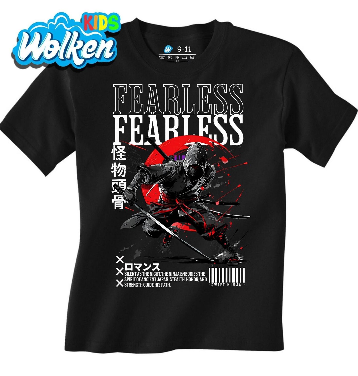 Dětské tričko Nebojácný Ninja Fearless.jpg