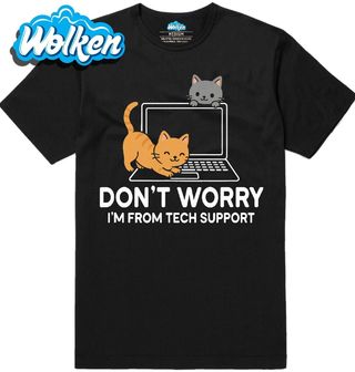 Pánské tričko Kočičí IT Podpora Tech Support.jpg