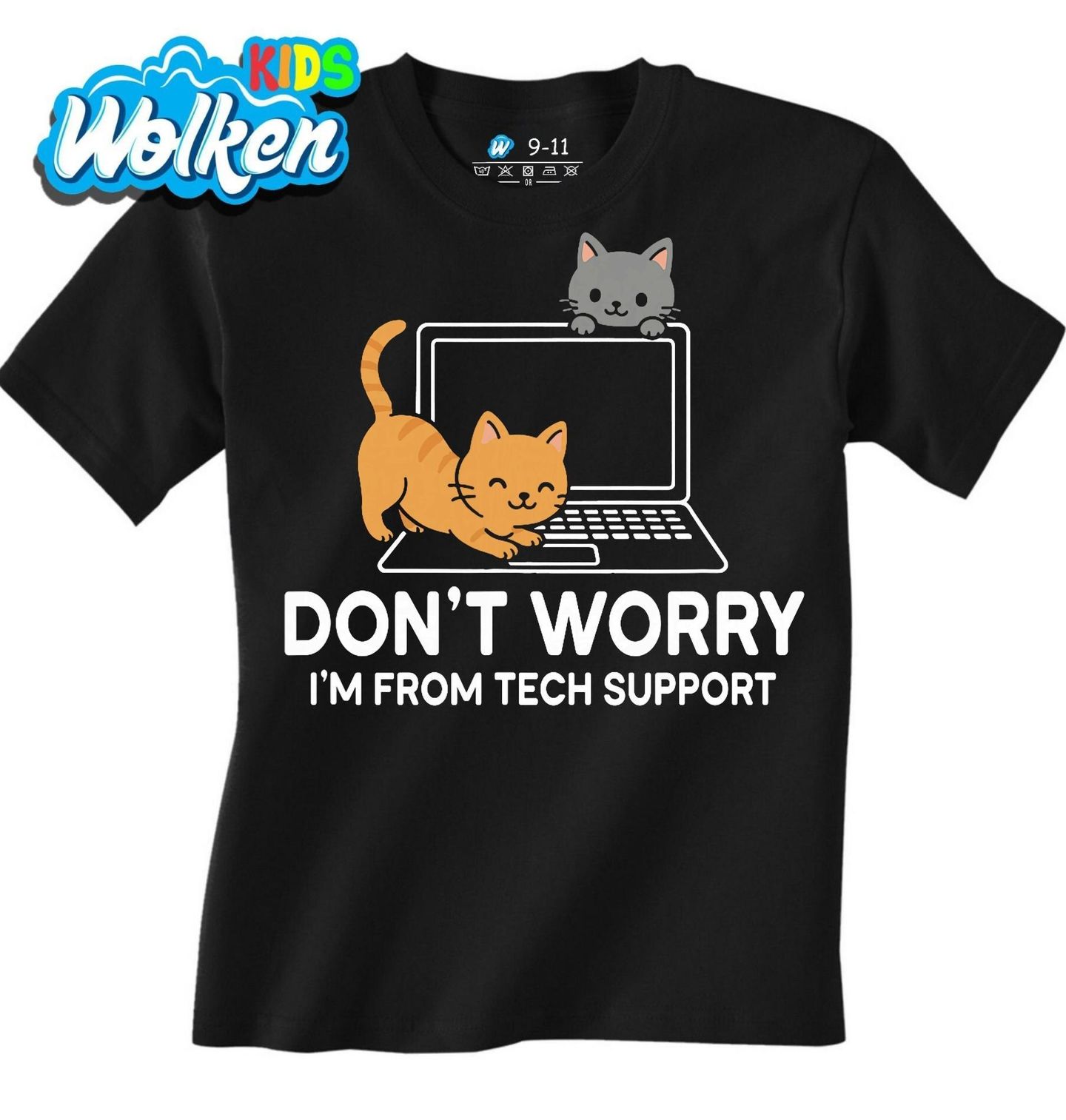 Dětské tričko Kočičí IT Podpora Tech Support.jpg