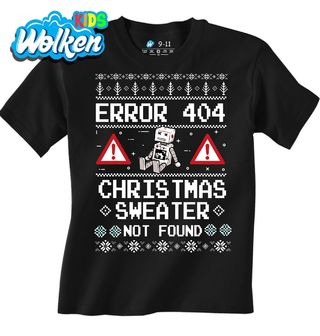 Dětské tričko Chyba 404 Vánoční svetr nenalezen Ugly Sweater.jpg