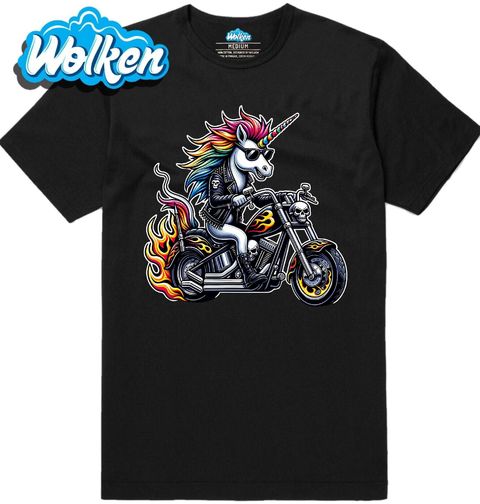 Obrázek produktu Pánské tričko Rockový Jednorožec na Chopperu