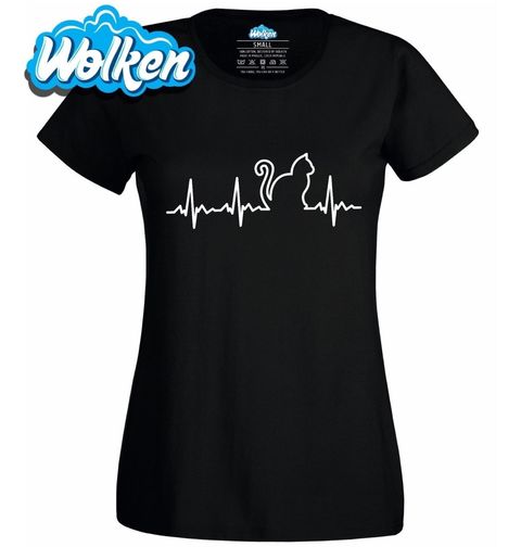 Obrázek produktu Dámské tričko Kardiogram a kočka