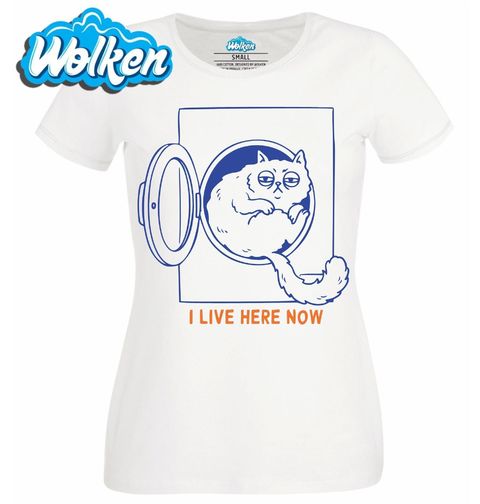Obrázek produktu Dámské tričko Kočka v Pračce I Live Here Now