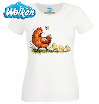 Dámské tričko Slepičí Maminka s Kuřaty.jpg