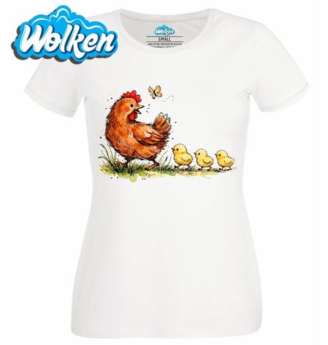 Obrázek produktu Dámské tričko Slepičí Maminka s Kuřaty