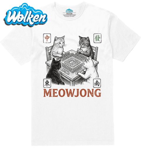 Obrázek produktu Pánské tričko Kočičí mistři Meowjongu